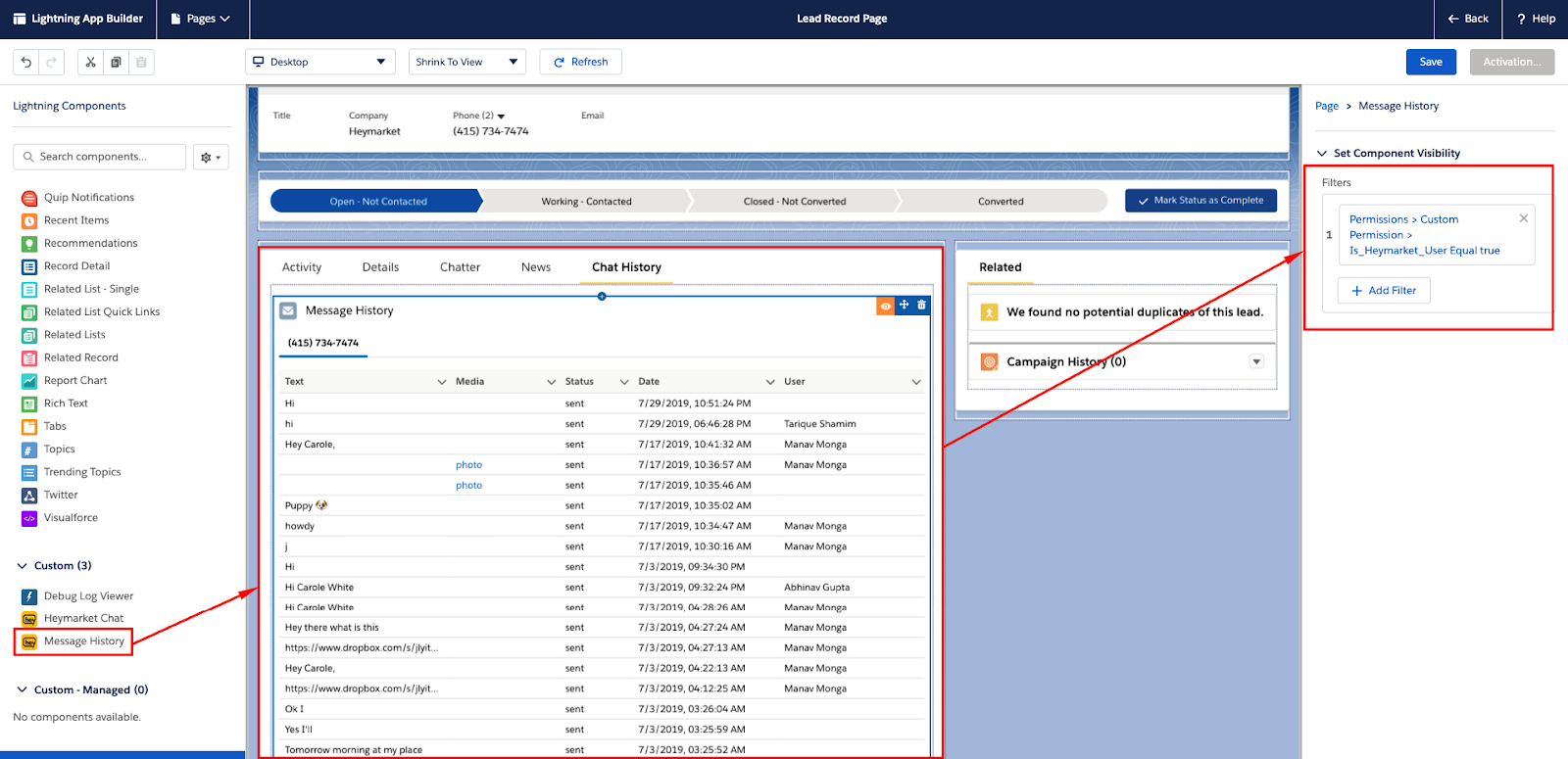 Salesforce Integration – Heymarket